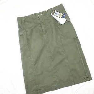 Columbia River Resort Walking Skirt Sz 10 OD Green